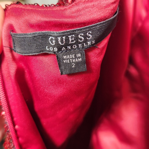 Red Glittery Sequin Guess Dress - Picture 8 of 9